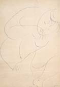 EMILIO GRECO, Female Nude, pen